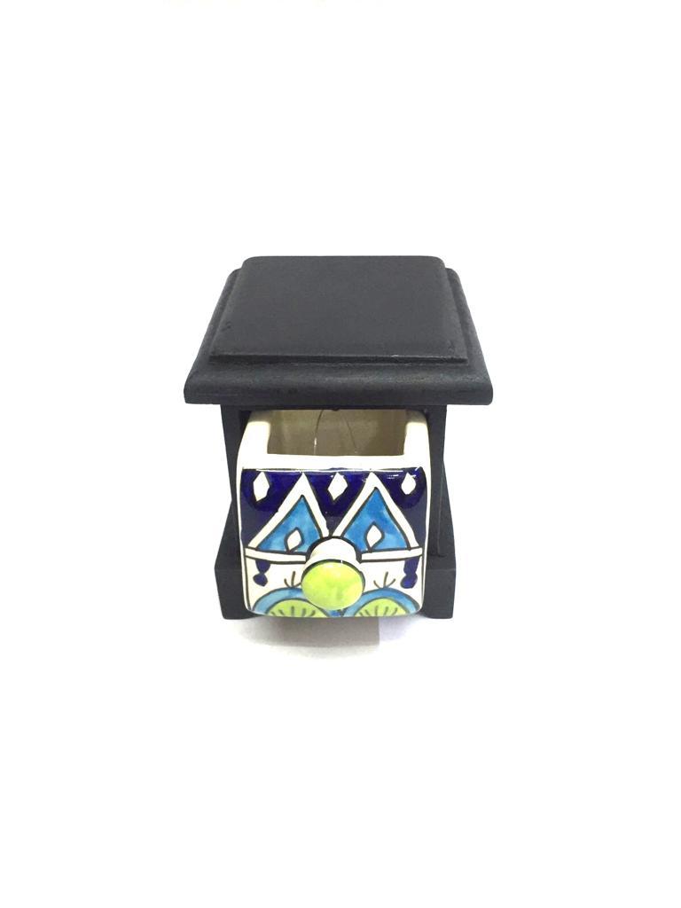 Ceramic Wooden Drawer Storage Single Black In Various Designs From Tamrapatra