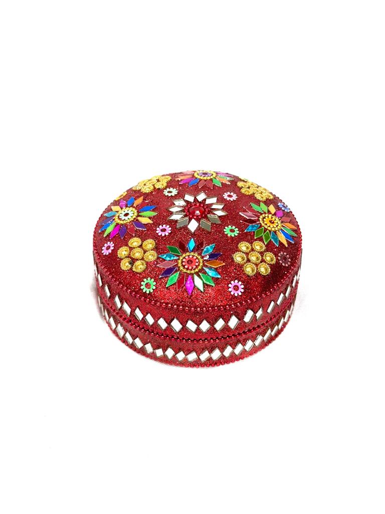 Shinny Jewelry Box L With Mirror Art In Various Shades Best Gifting's Tamrapatra