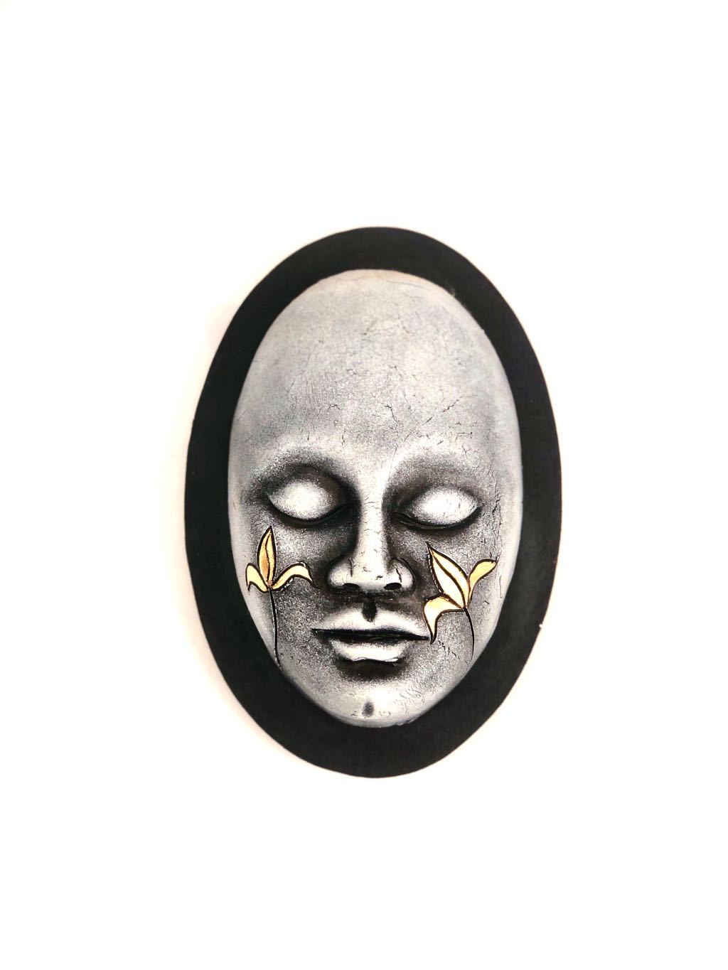Creative Terracotta Masks In Vibrant Shades On MDF Hanging Tamrapatra