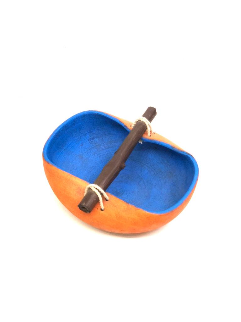 Clay Urli Terracotta Pottery Jute Threaded With Stick Attraction By Tamrapatra