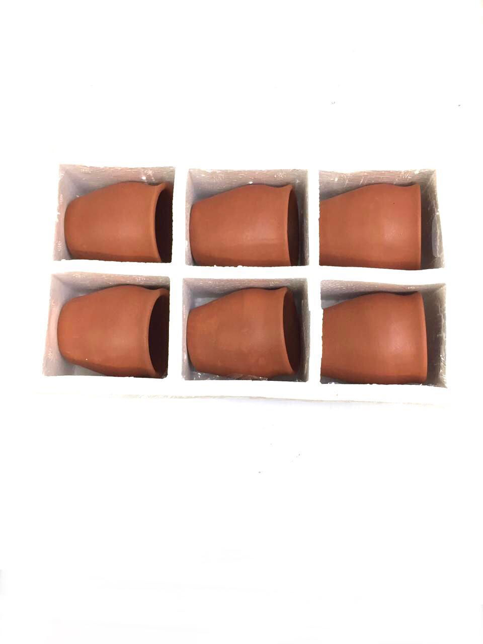 Standard Terracotta Kulhads In Plain & Glazed Set Of 6 Earthenware Tamrapatra