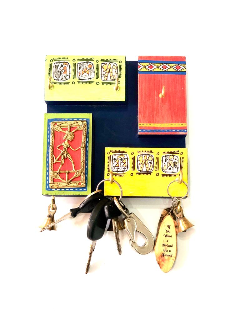 Key Holders Hand Painted Multi Bright Colours Key Utility Decor Tamrapatra