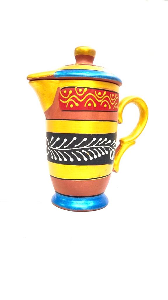 Hand Painted Designer Jug Set With New Options Of Kulhad & Glass From Tamrapatra