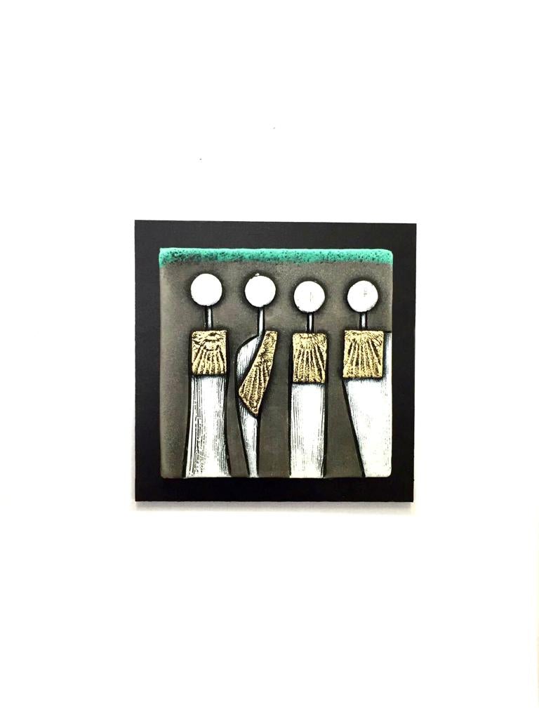Terracotta Wall Décor Set OF 5 "The Story Of A Couple" Unique Art By Tamrapatra