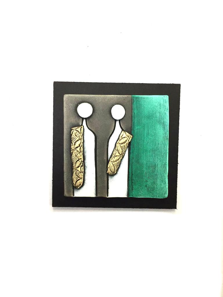 Terracotta Wall Décor Set OF 5 "The Story Of A Couple" Unique Art By Tamrapatra