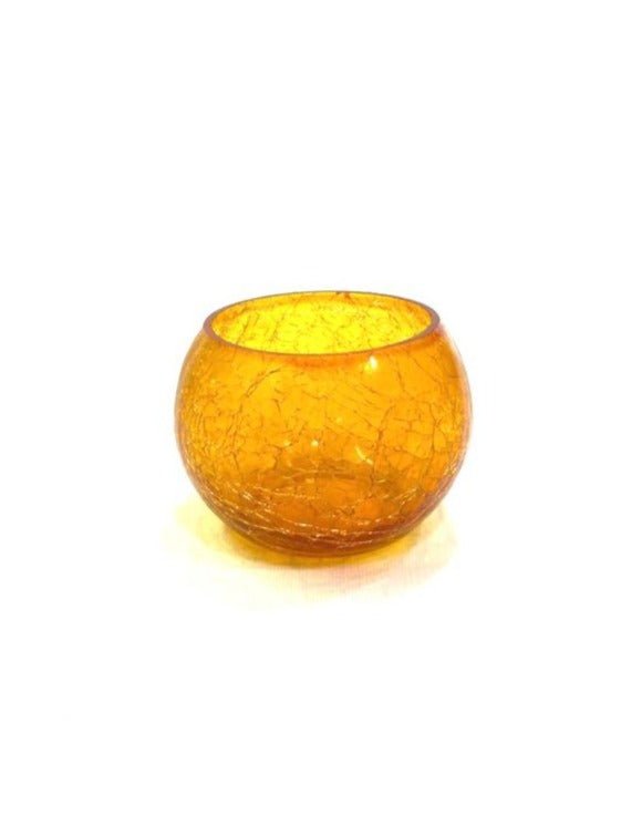Crackled Glass For Shadow Effects In Multiple Shades Tealight Holder Tamrapatra