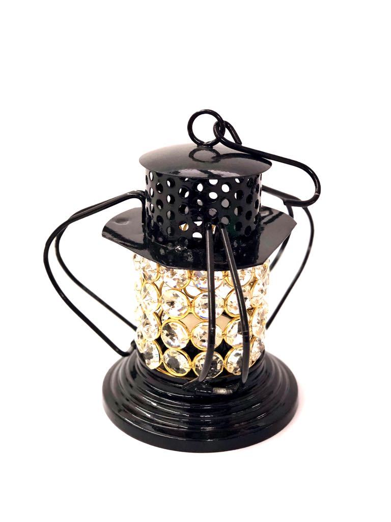 Crystal Tea Light Holder Hanging Lantern With Classic Black Now At Tamrapatra