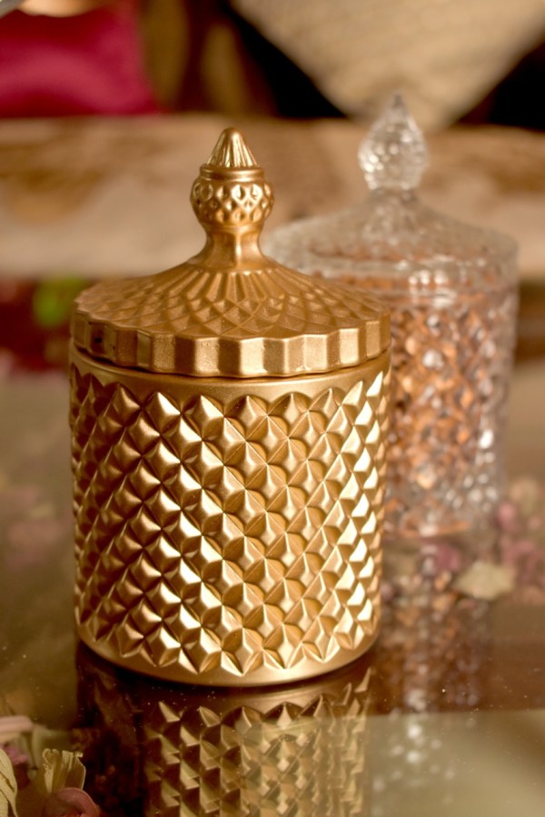 Storage Jar Golden Shades Eccentric Designs Candle Holders From Tamrapatra