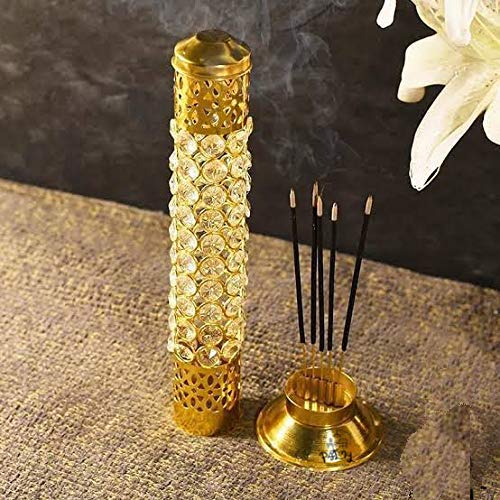 Crystal Agardan Incense Stick Holder Brass Pooja Collection Now At Tamrapatra