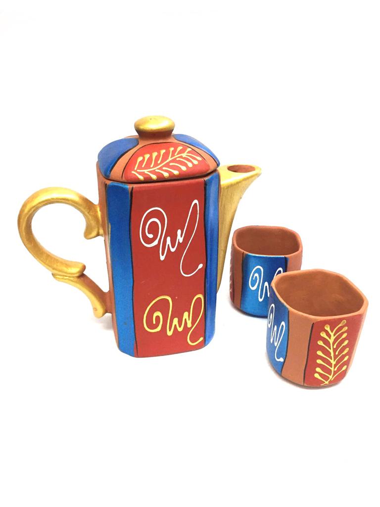 Ruchi Coffee Set Morning Hand Painted Earthenware Jug & Glass By  Tamrapatra