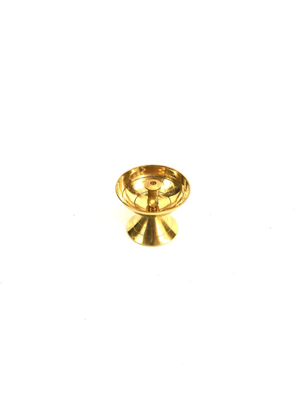 Brass Diyas Cup Pyali Style For Arti Prayer Religious For Temple Tamrapatra