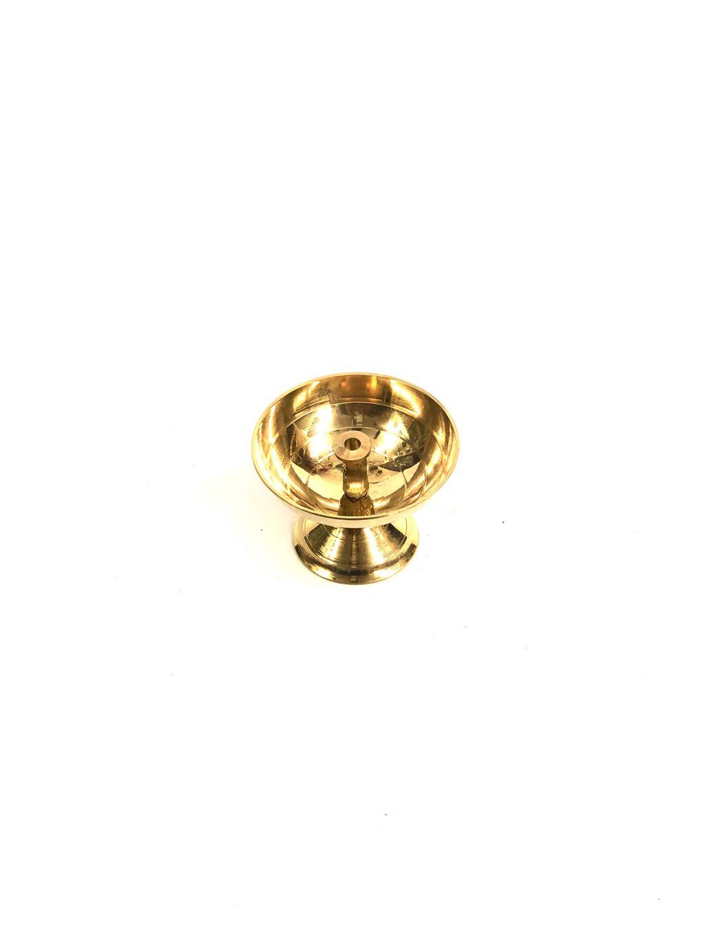 Brass Diyas Cup Pyali Style For Arti Prayer Religious For Temple Tamrapatra