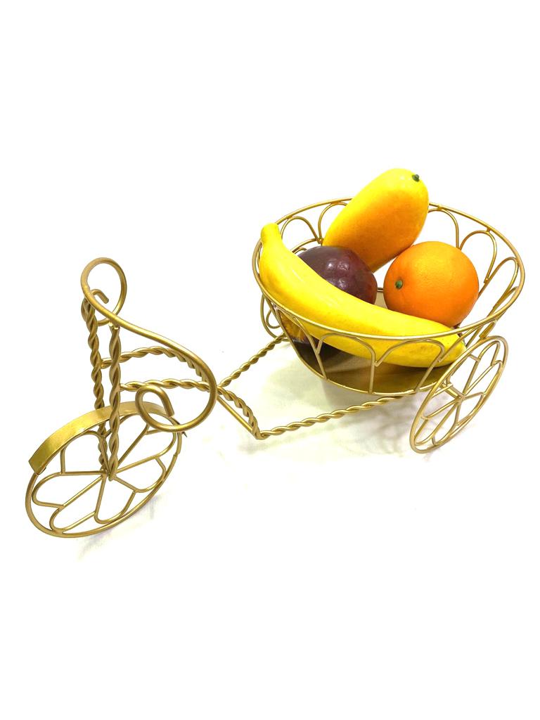 Metal Cycle Planters Basket Style Platters Multipurpose Exclusive At Tamrapatra