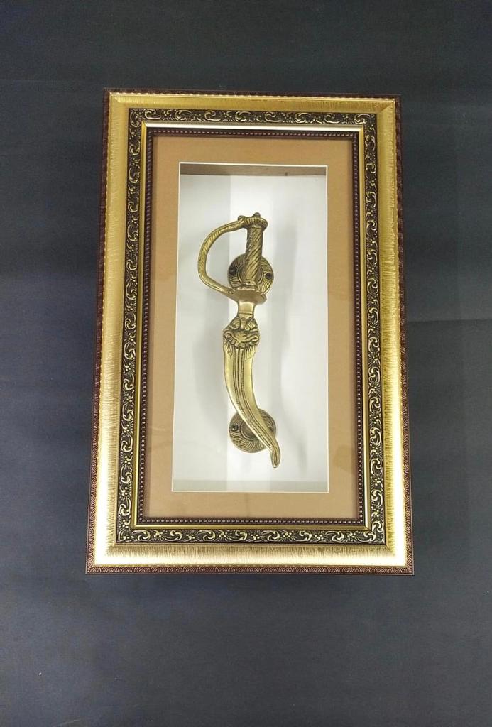 Brass Dagger Enclosed In Beautiful Glass Frame Exclusive Collectible By Tamrapatra