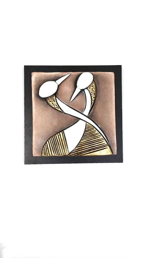 Flamingo Theme Wall Art Handmade Terracotta Unique Artwork From Tamrapatra