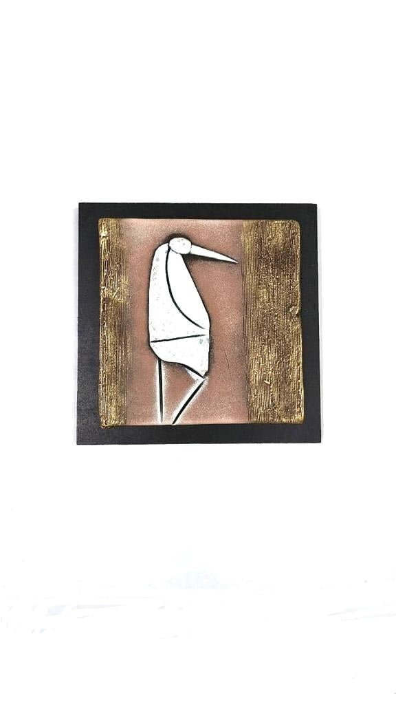 Flamingo Theme Wall Art Handmade Terracotta Unique Artwork From Tamrapatra