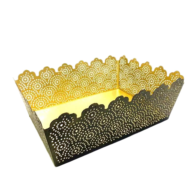 Planter Basket For Decoration Serving & Display Metal Laser Cut Tray Tamrapatra - Tamrapatra