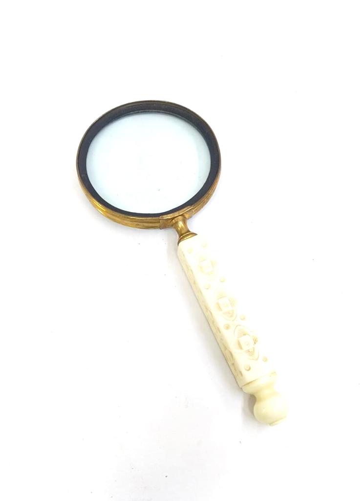 Magnifying Glass With Antique Handle Classic Desk Accessories By Tamrapatra