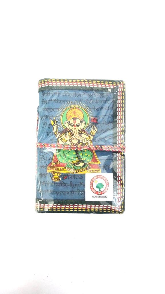 Handcrafted Diary With Ganesha Design In Various Sizes Exclusive From Tamrapatra