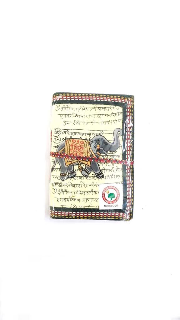 Handmade Diary With Recycled Paper Beige Shade Elephant From Tamrapatra