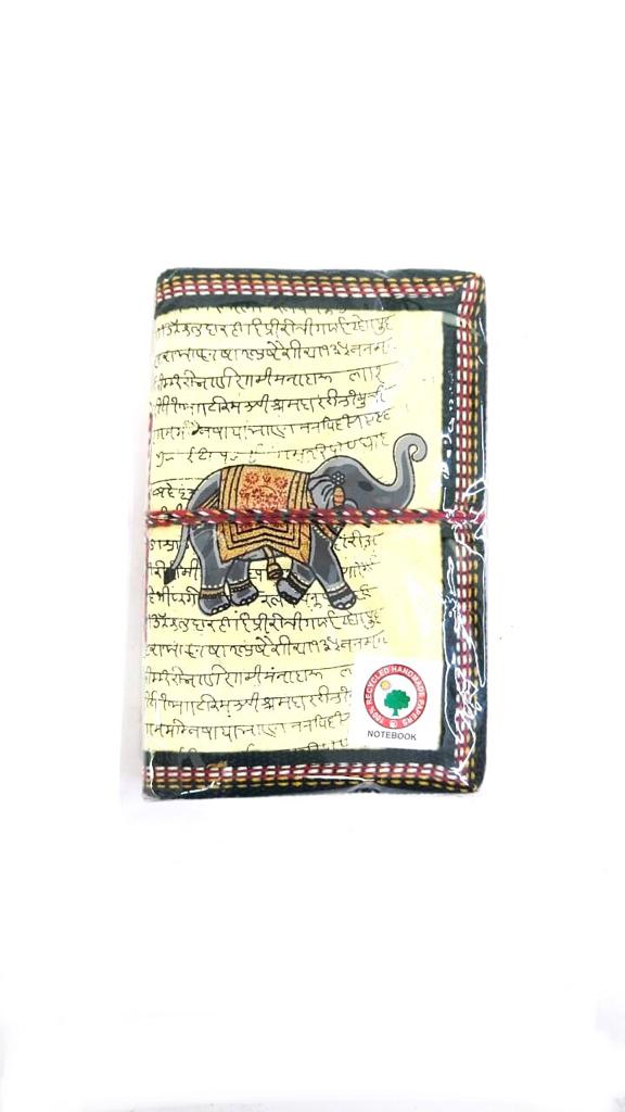 Handmade Diary With Recycled Paper Beige Shade Elephant From Tamrapatra