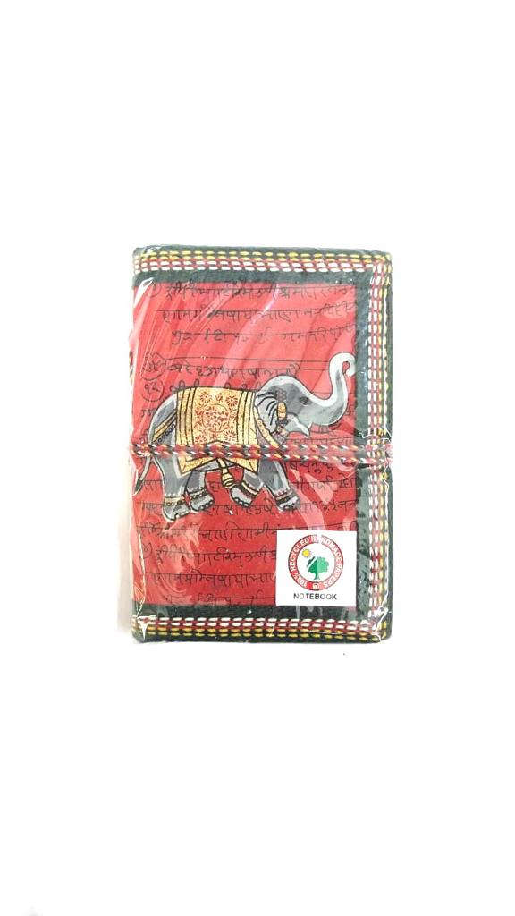 Elephant Red Designer Notebook Diary Personal Gifts For Friends From Tamrapatra