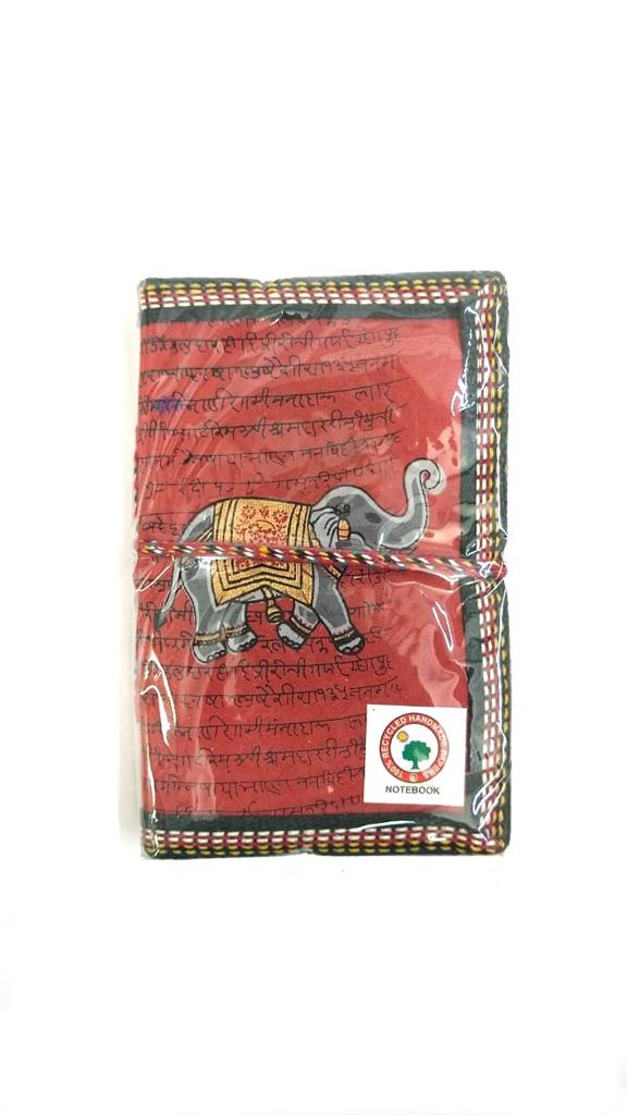 Elephant Red Designer Notebook Diary Personal Gifts For Friends From Tamrapatra