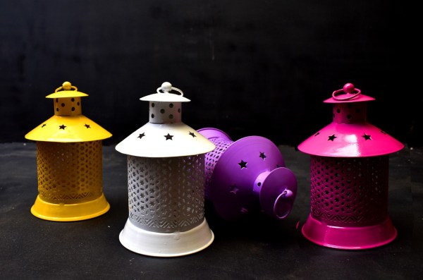 Metal Colorful Lanterns Hanging Home Décor & Handcrafted From Tamrapatra