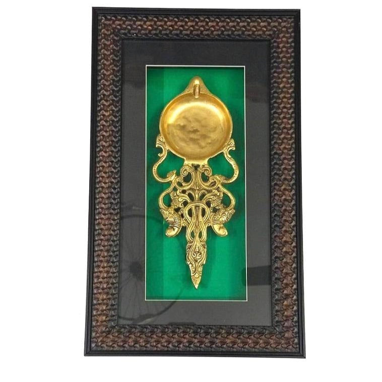 Handcrafted Brass Spoon Diya In Dazzling Frame Styled & Finish From Tamrapatra
