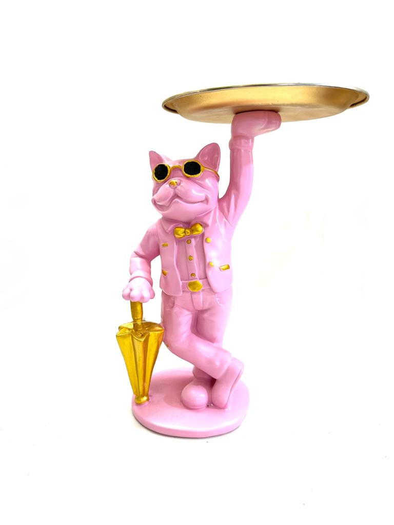Cute Dogs Holding Platter Showpiece Cum Utility Décor New Models Tamrapatra