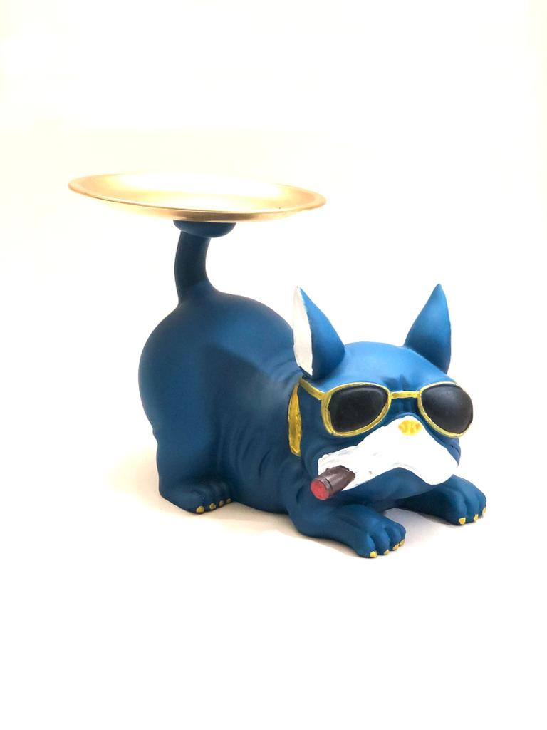 Cute Dogs Holding Platter Showpiece Cum Utility Décor New Models Tamrapatra