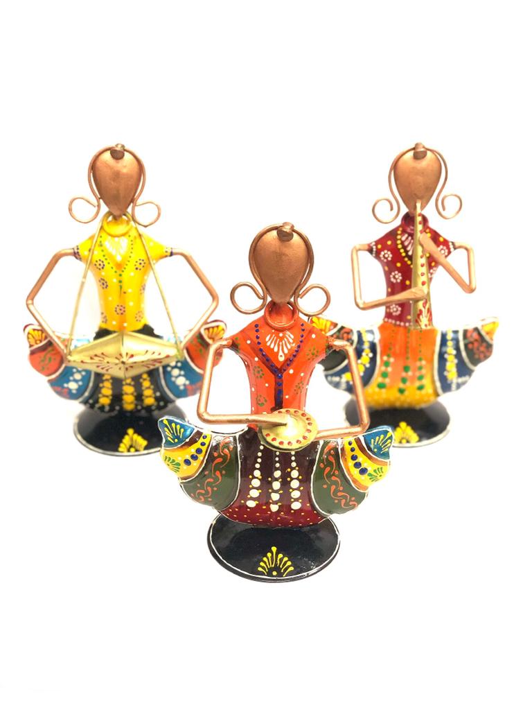Musical Indian Lady With Curly Hair Vibrant Colors Metal Exclusively At Tamrapatra - Tamrapatra