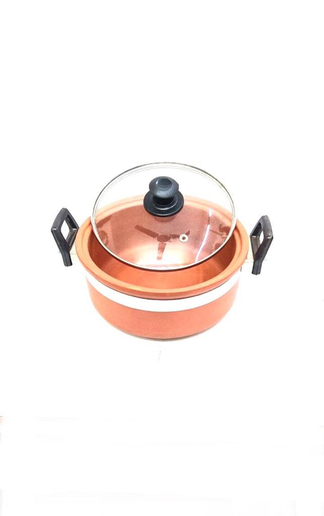 Donga With Glass Lid Handcrafted Terracotta Cooking Pots From Tamrapatra