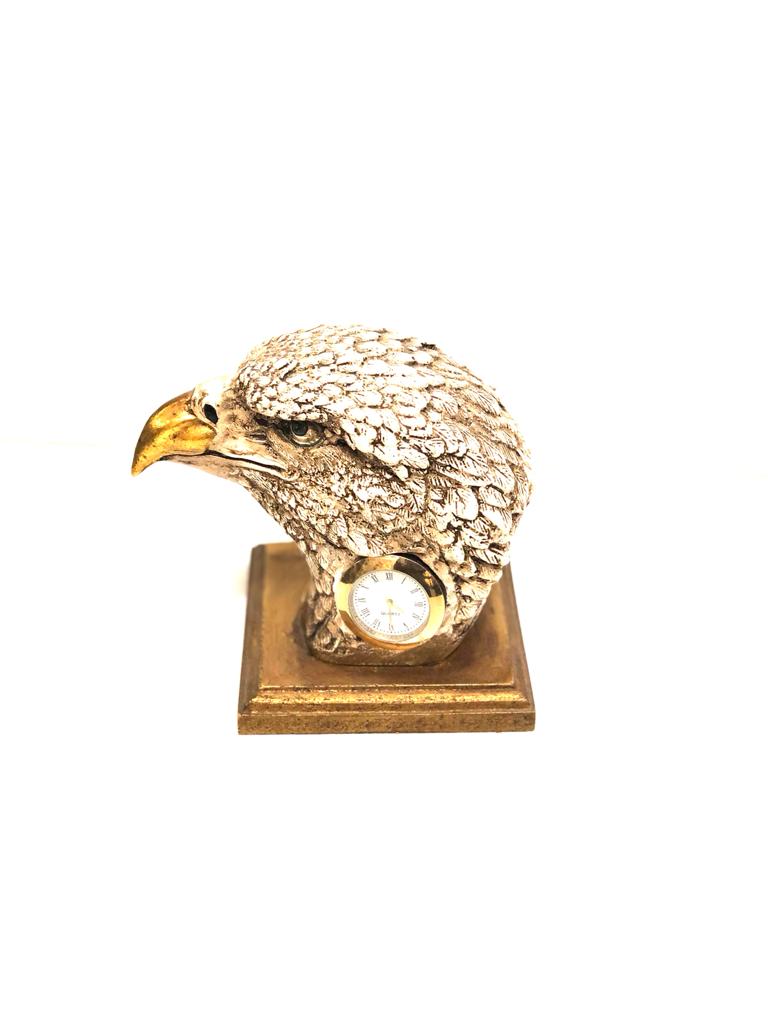 Eagle Showpiece Table Décor With Clock Utility Corporate Gifts Tamrapatra