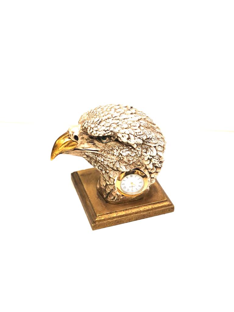 Eagle Showpiece Table Décor With Clock Utility Corporate Gifts Tamrapatra