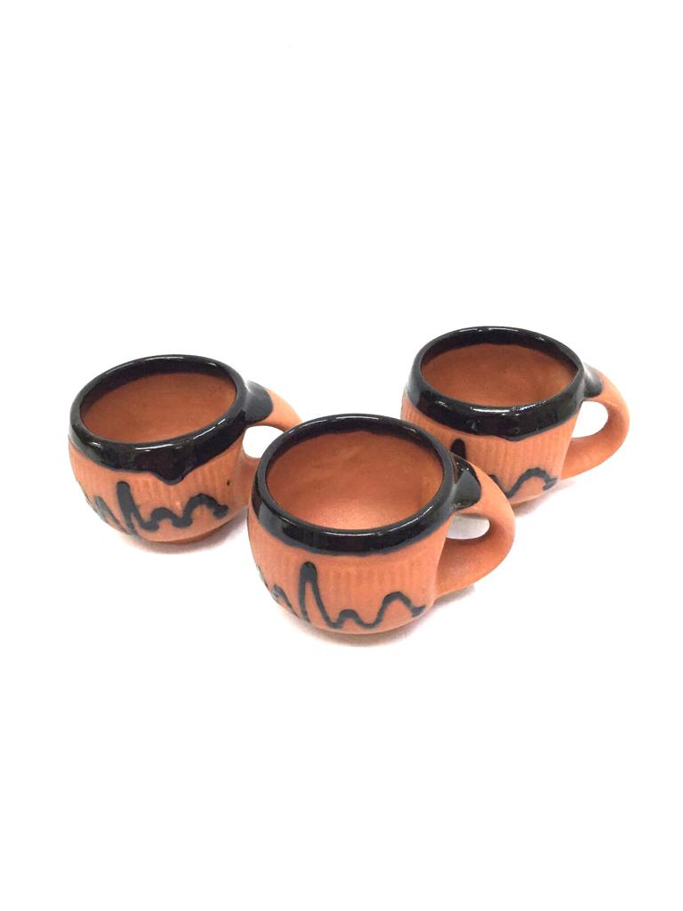 Pari Cup Set Of 6 Glazed Mugs Dinnerware Largest Earthen Collection Tamrapatra