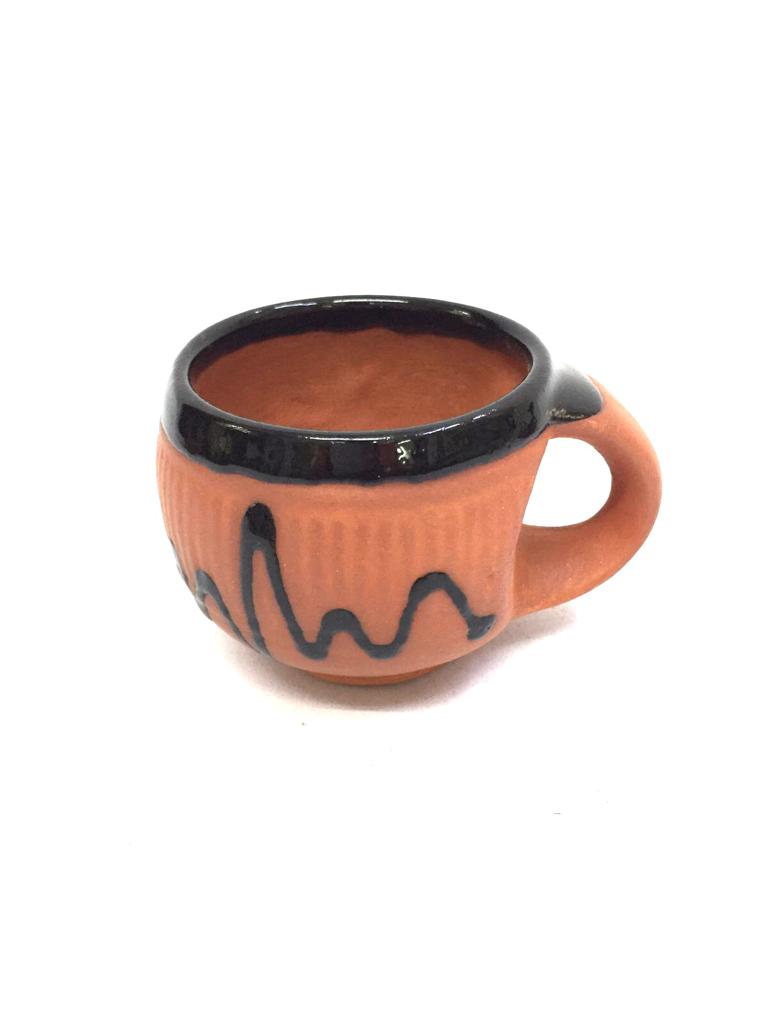 Pari Cup Set Of 6 Glazed Mugs Dinnerware Largest Earthen Collection Tamrapatra