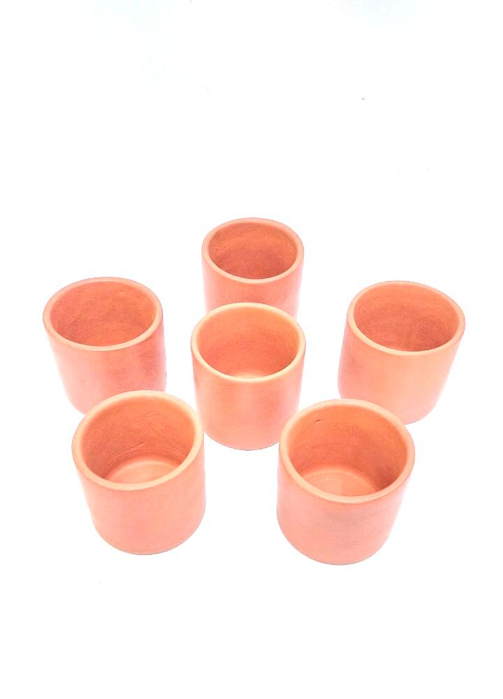 Glass Set Of 6 Terracotta Drinking Beverages Dinning Kitchen From Tamrapatra