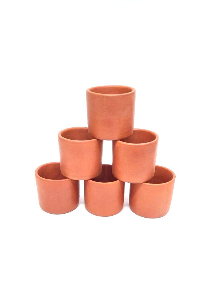 Glass Set Of 6 Terracotta Drinking Beverages Dinning Kitchen From Tamrapatra