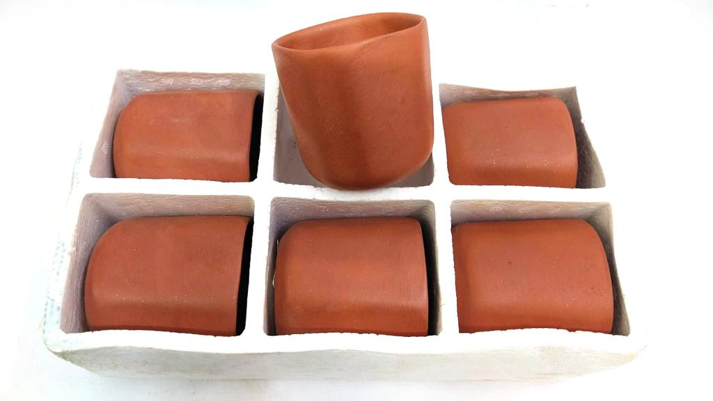 Glass Set Of 6 Terracotta Drinking Beverages Dinning Kitchen From Tamrapatra