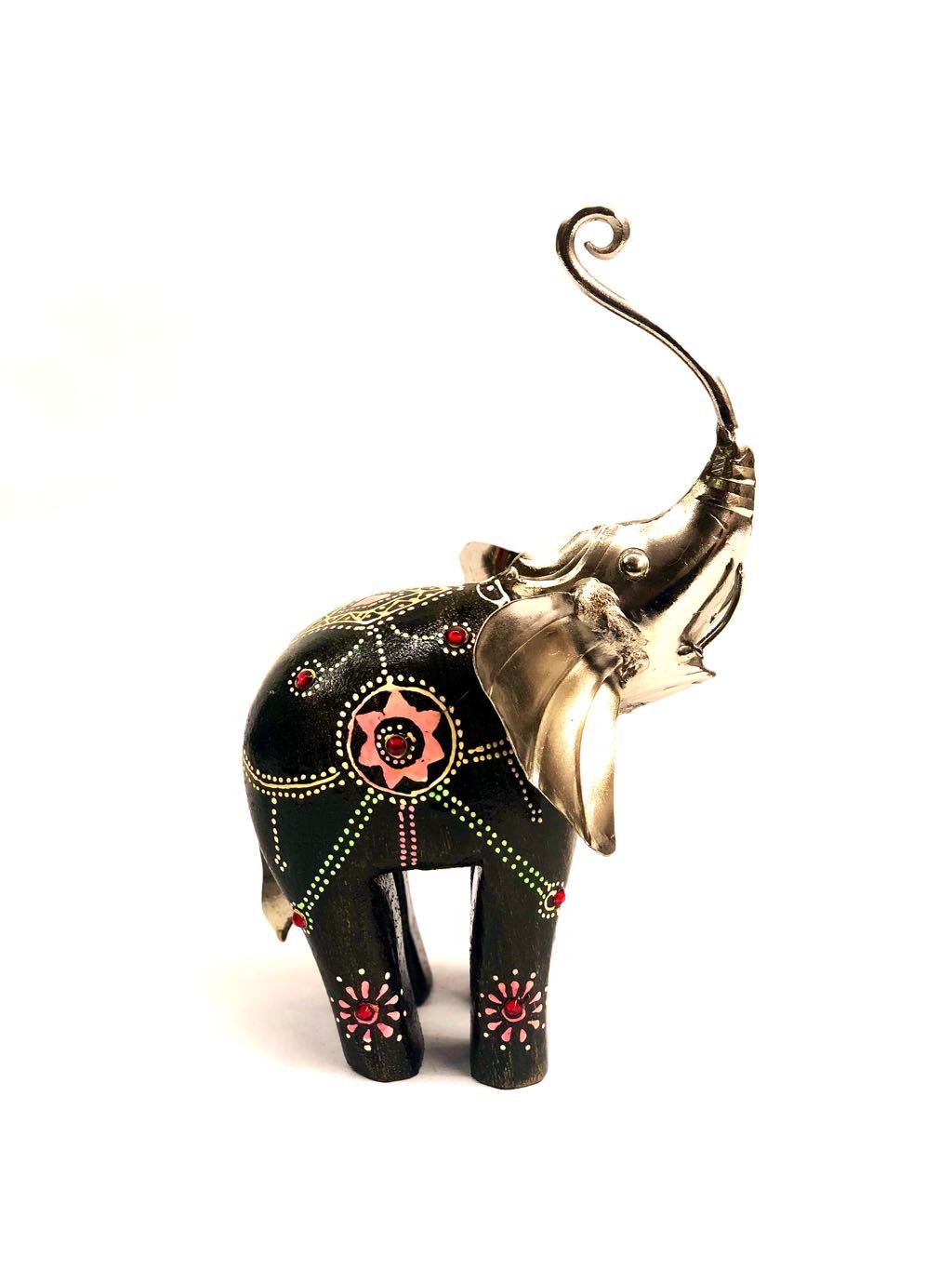 Wooden & Metal Elephant Unique Creations By Indian Artisans Tamrapatra - Tanariri Hastakala