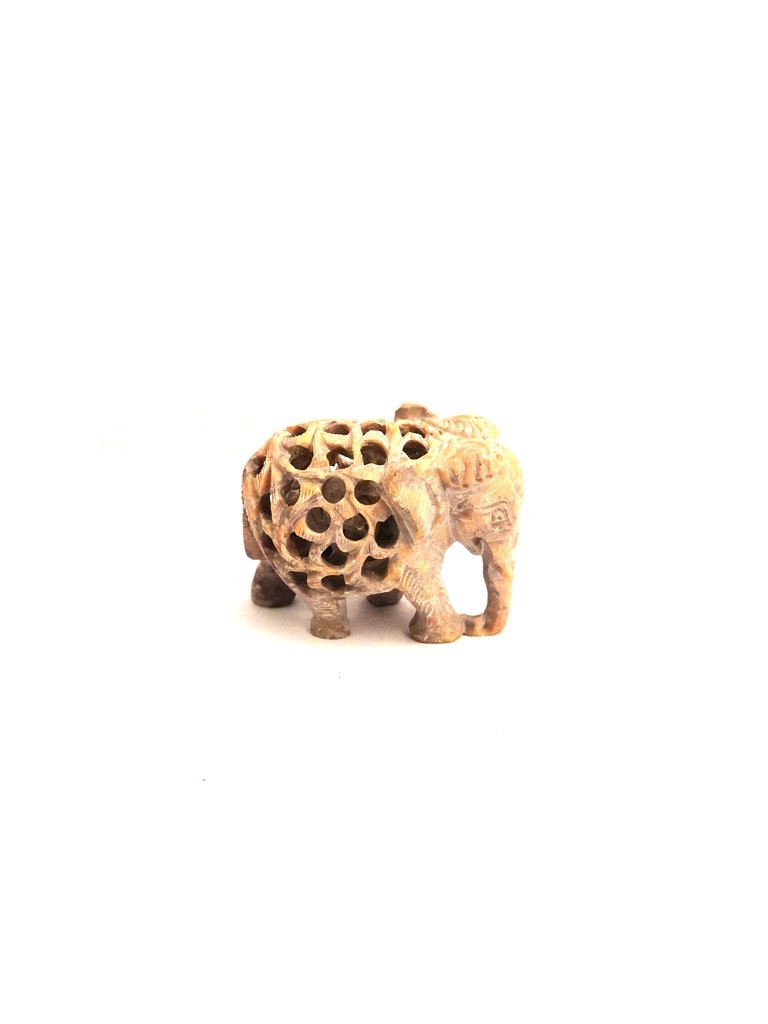 Elephant Stone Carving Handcrafted In India Souvenir Decor Tamrapatra