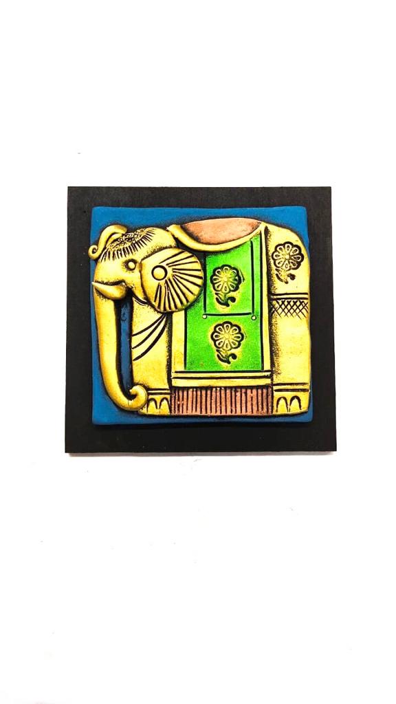 Outstanding Home Wall Decoration Elephant in Various Designs Set Of 4 By Tamrapatra