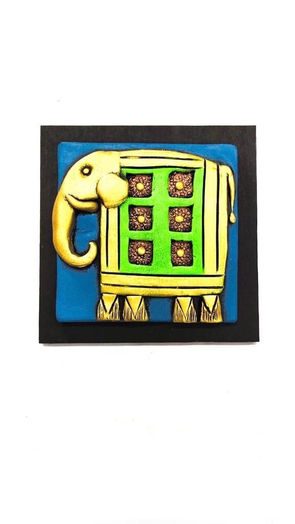 Outstanding Home Wall Decoration Elephant in Various Designs Set Of 4 By Tamrapatra