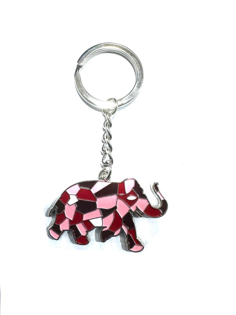 Metal Keychains Elephant In Various Shades Indian Souvenir Collection Tamrapatra