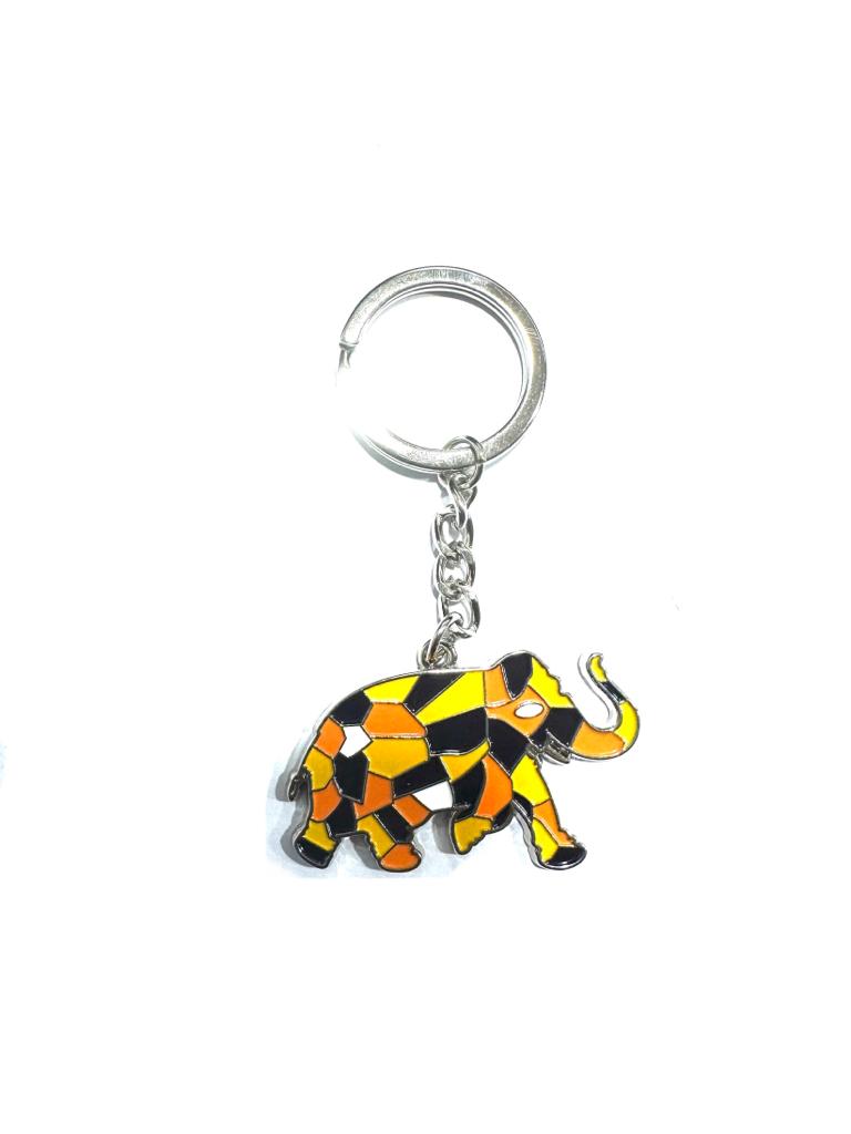 Metal Keychains Elephant In Various Shades Indian Souvenir Collection Tamrapatra