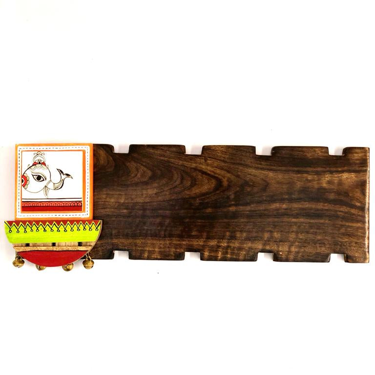Wooden Name Plate Motifs Hand Painted Styled With Ghungroo Now By Tamrapatra