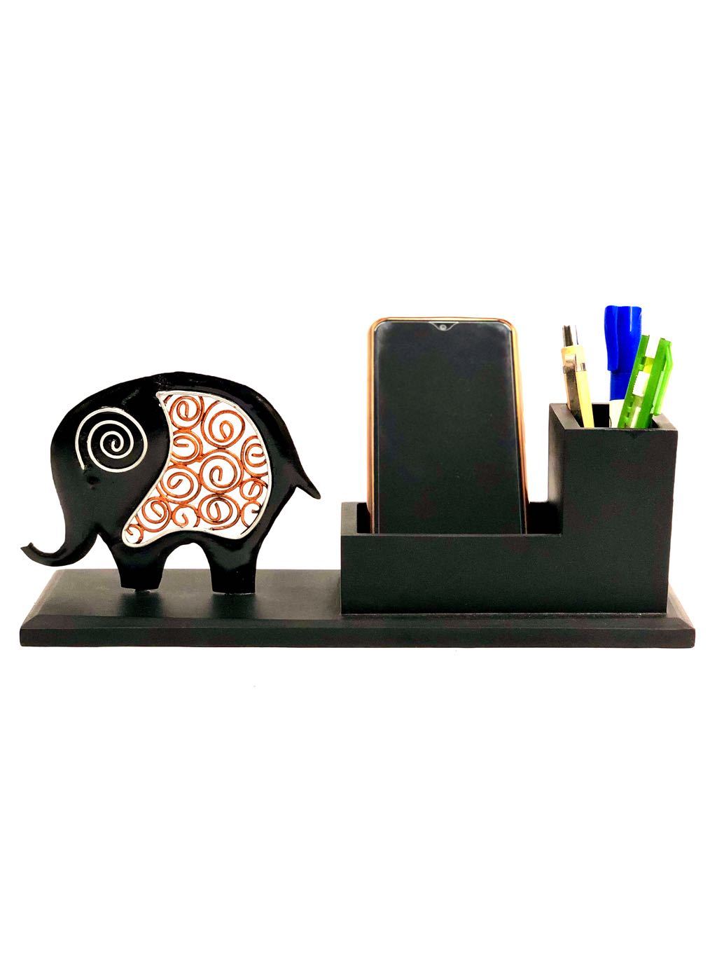 Premium Wood Finish Multi Corporate Accessories Pen Holders Tamrapatra