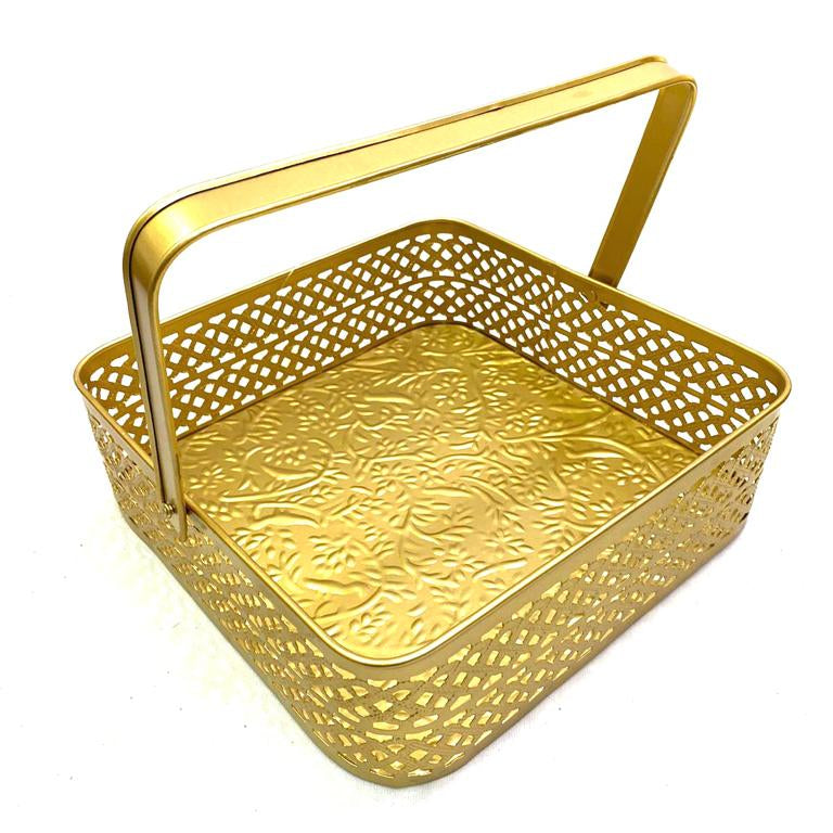 Embossed Carving Trays Metal Collection Basket In Various Sizes By Tamrapatra - Tamrapatra