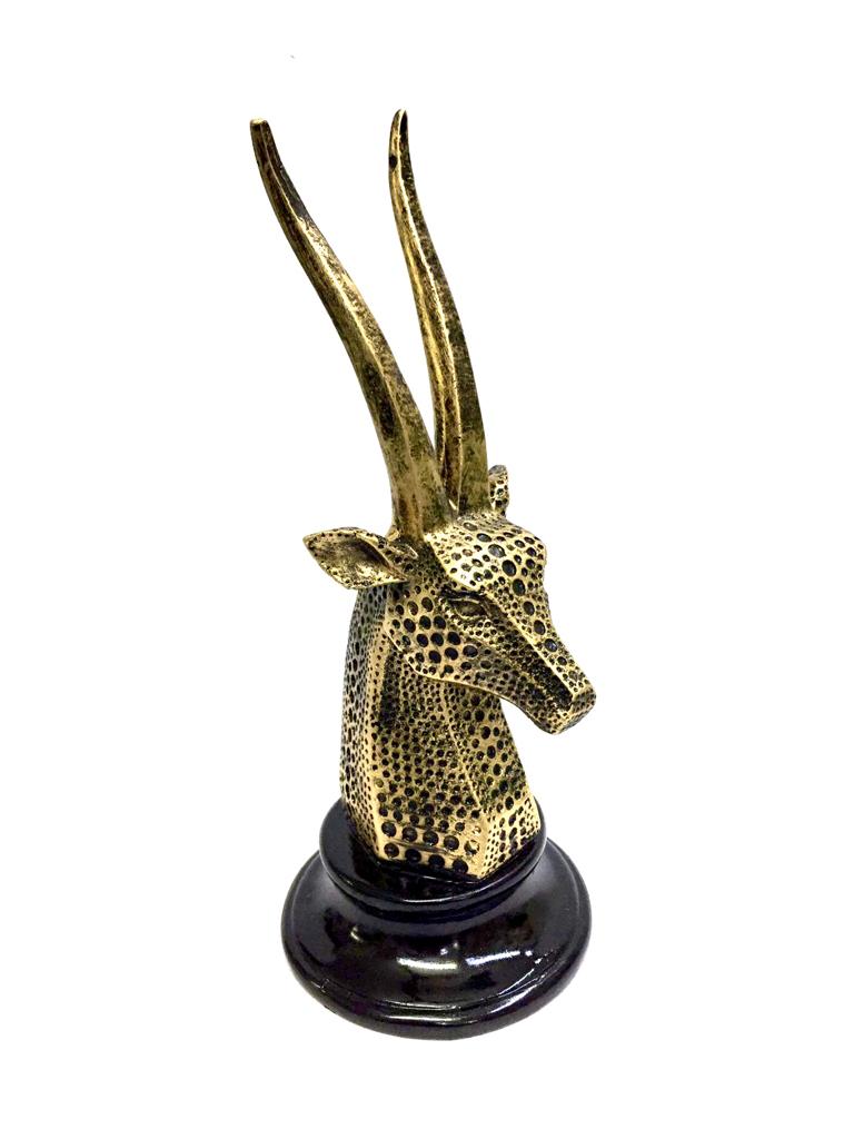 Antelope Face On Stand Elegant Animal Artwork Home Décor From Tamrapatra